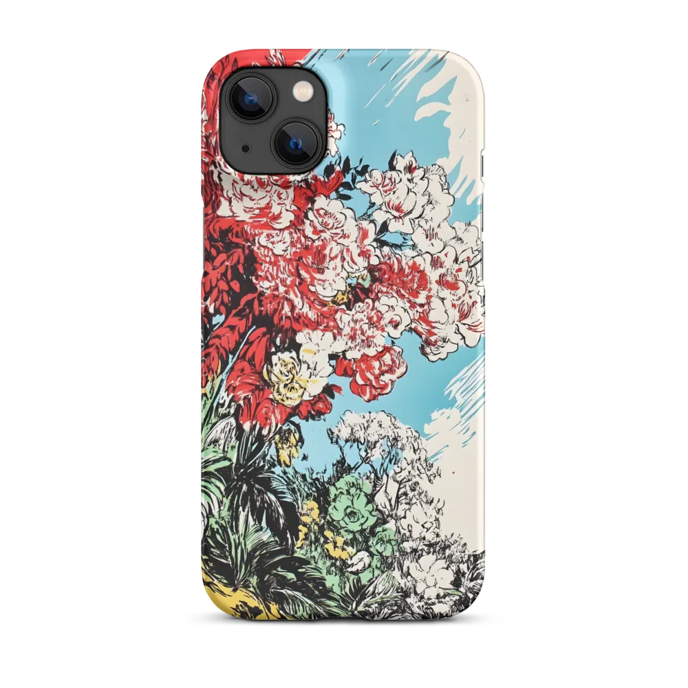 Floral Symphony in Bold Colors | Phone Case |  14 Plus | Snap Case | Matte