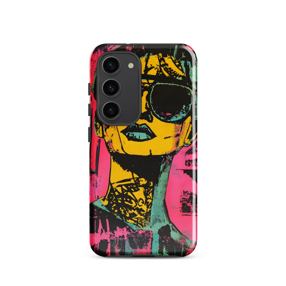Confident Portrait in Neon Colors | Phone Case |  S23 | Tough Case | Glossy