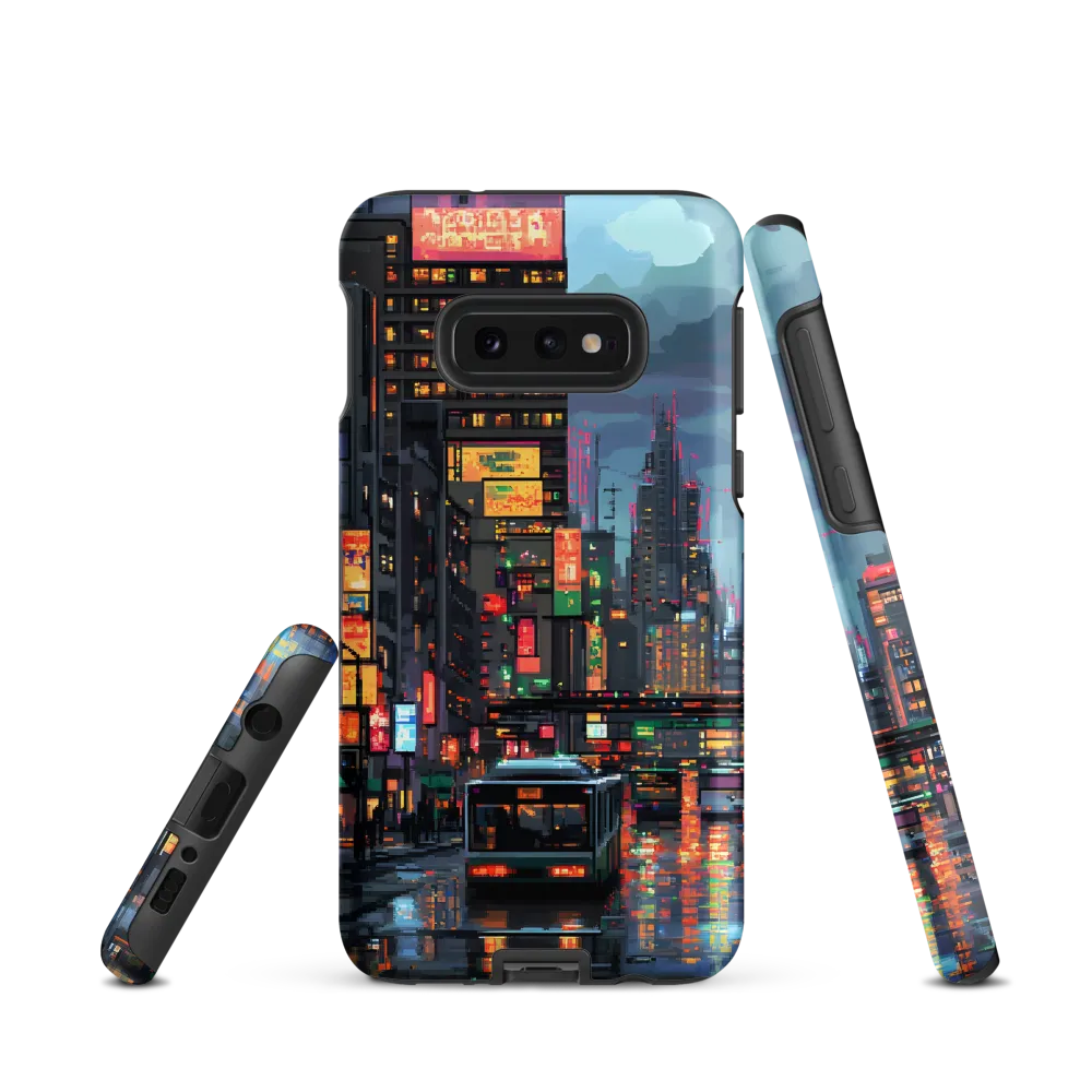 Neon Dreams: A Pixelated Urban Night