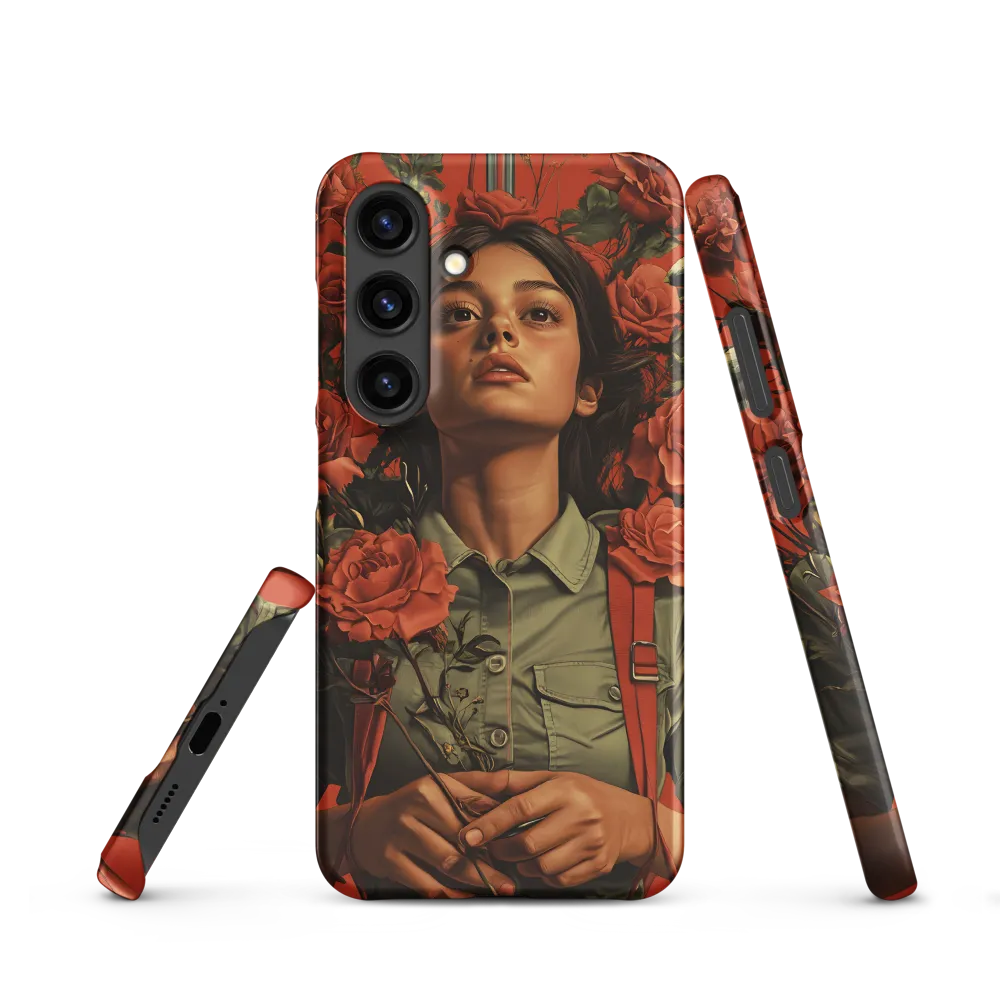 Harmony and Strength: A Portrait Among Roses