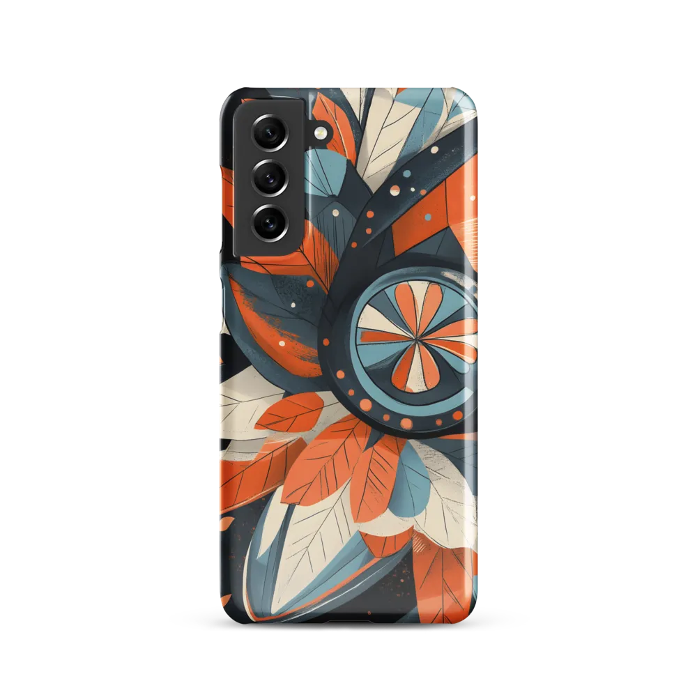 Floral Symphony in Orange and Teal