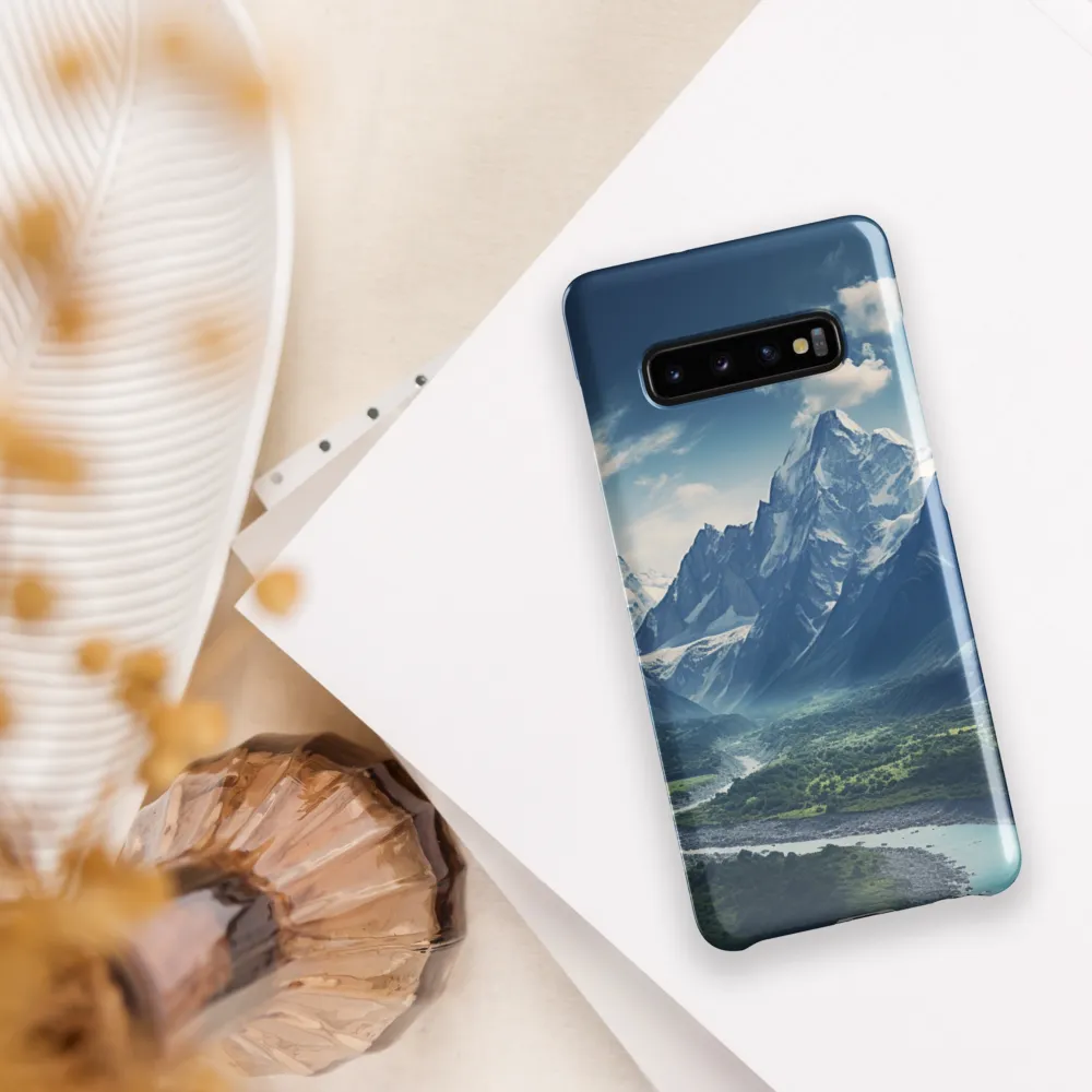 Majestic Serenity: A Landscape of Mountains and Rivers | Phone Case |  S10 Plus | Snap Case | Glossy