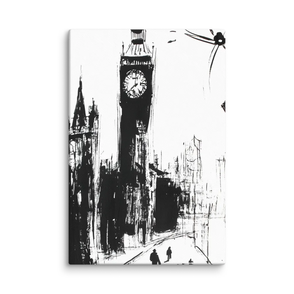 Clock Tower in Motion | Canvas | 8″×12″