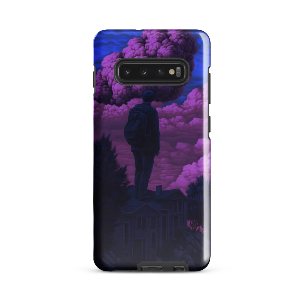 Contemplation Amidst Surreal Clouds | Phone Case |  S10 Plus | Tough Case | Glossy