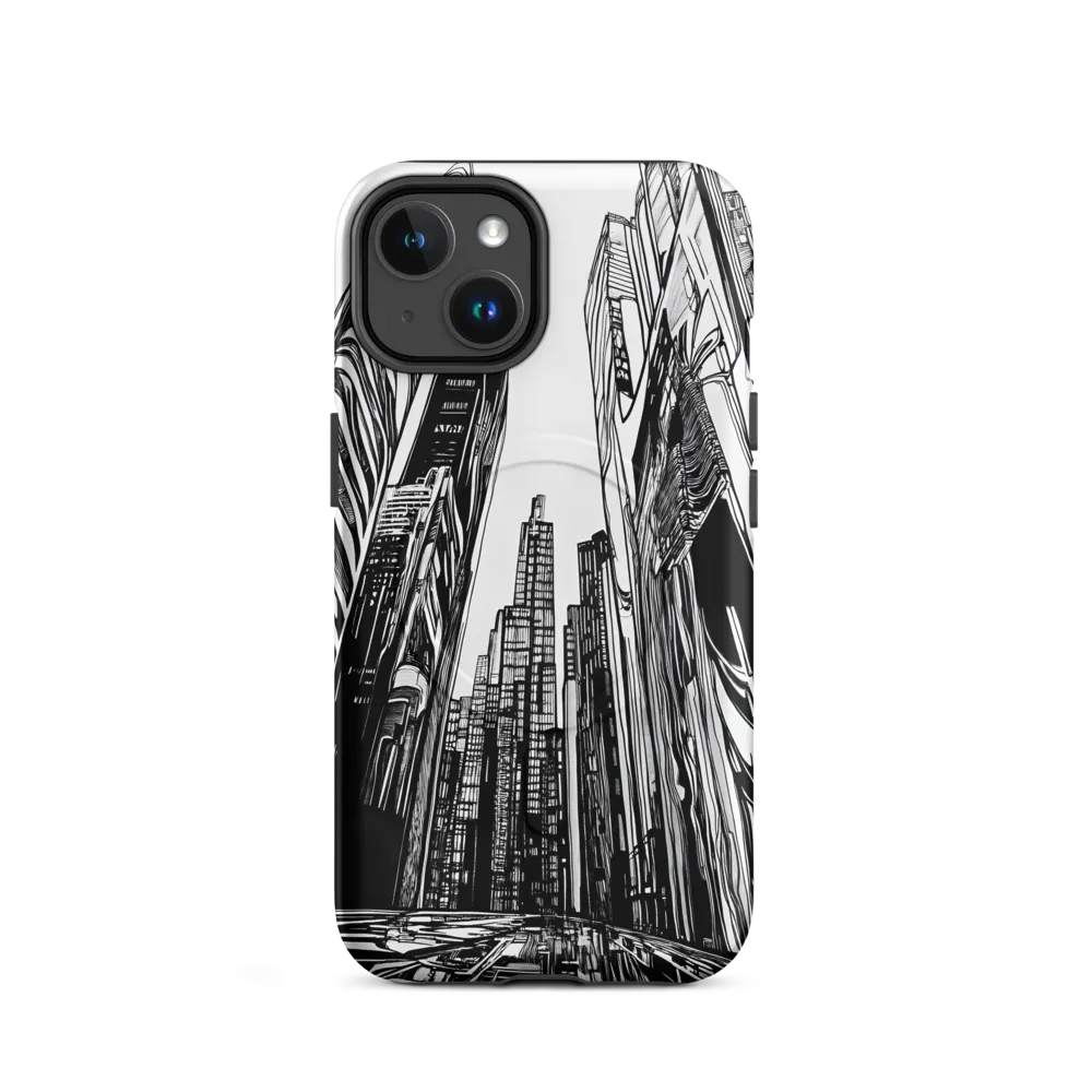 Urban Echoes: A Line Art Journey | Phone Case |  14 | MagSafe® Tough Case | Matte