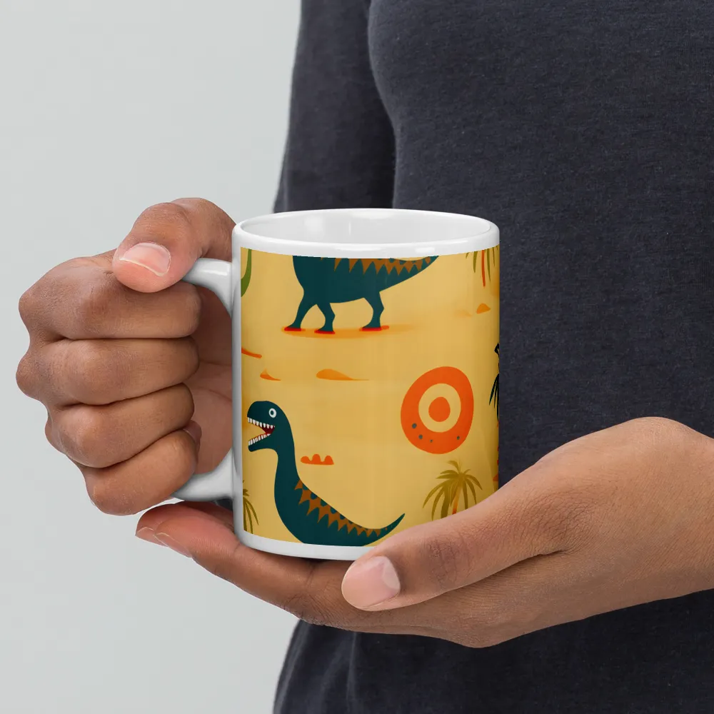 Dinosauria Delight: A Colorful Prehistoric Adventure | Mugs | Multiple Sizes & Colors