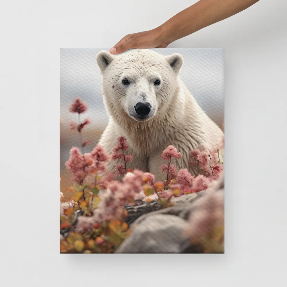 Curiosity Among Blooms: The Polar Bear