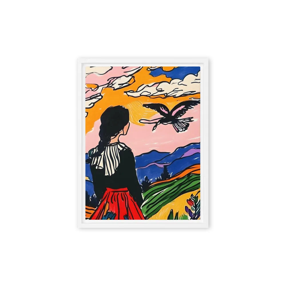 A Journey into Freedom | Canvas with White Frame | 9″×12″