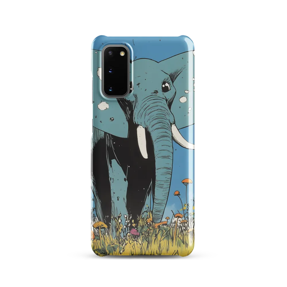 Whimsical Blue Elephant in Bloom