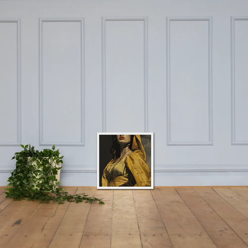Veiled Confidence | Poster with White Frame | 18″×18″