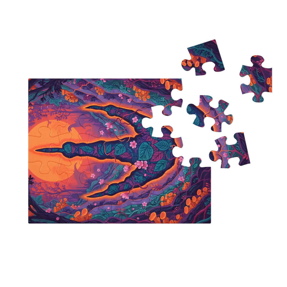 Verdant Footprint 
 Jigsaw Puzzle in Tin Box