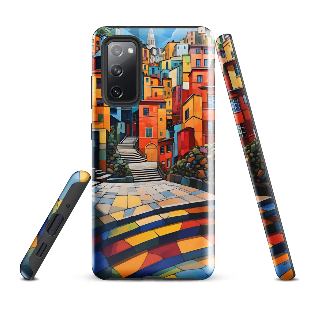 Vibrant Village: A Cubist Journey