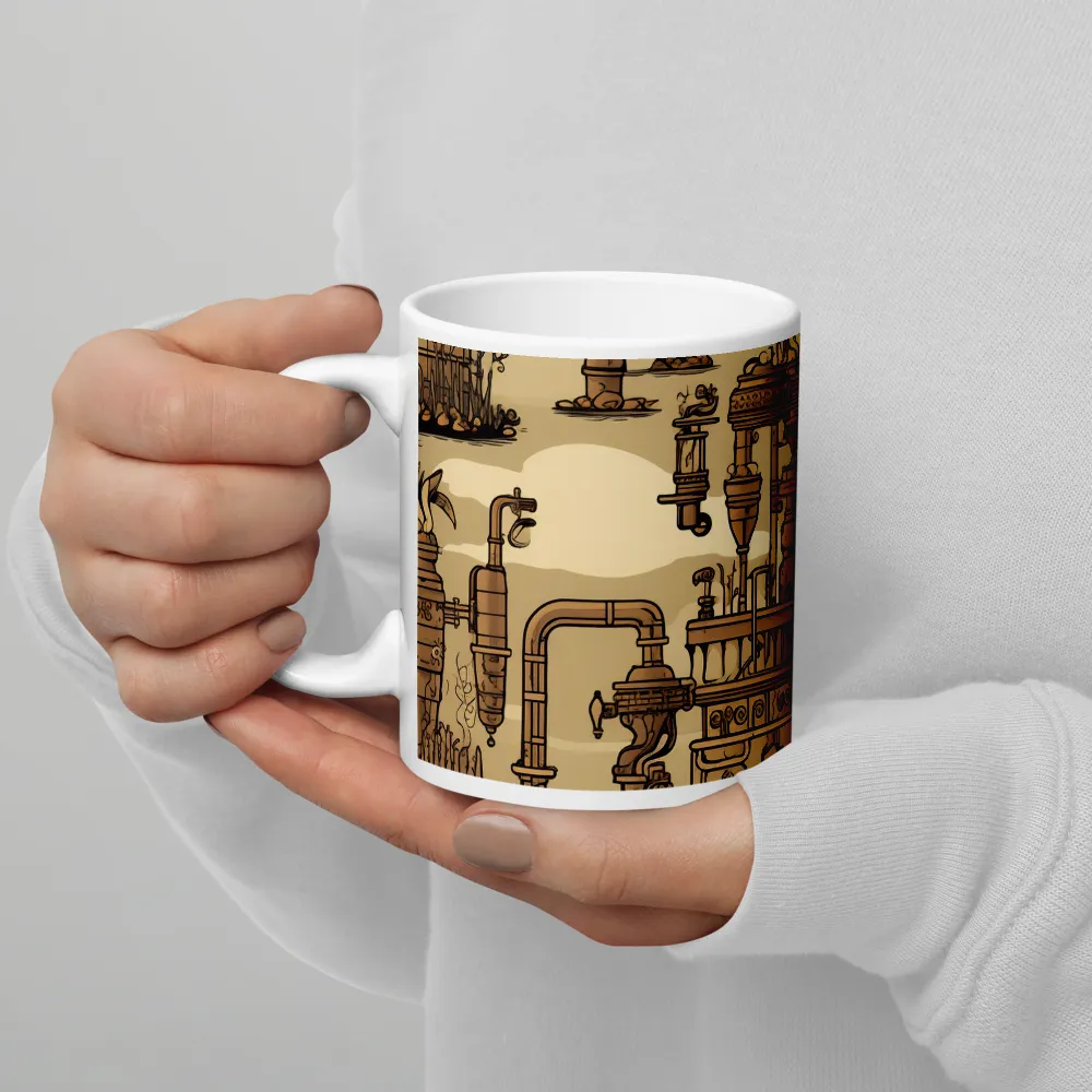 Whimsical Industrial Landscape | Mug with White inside | 11 oz