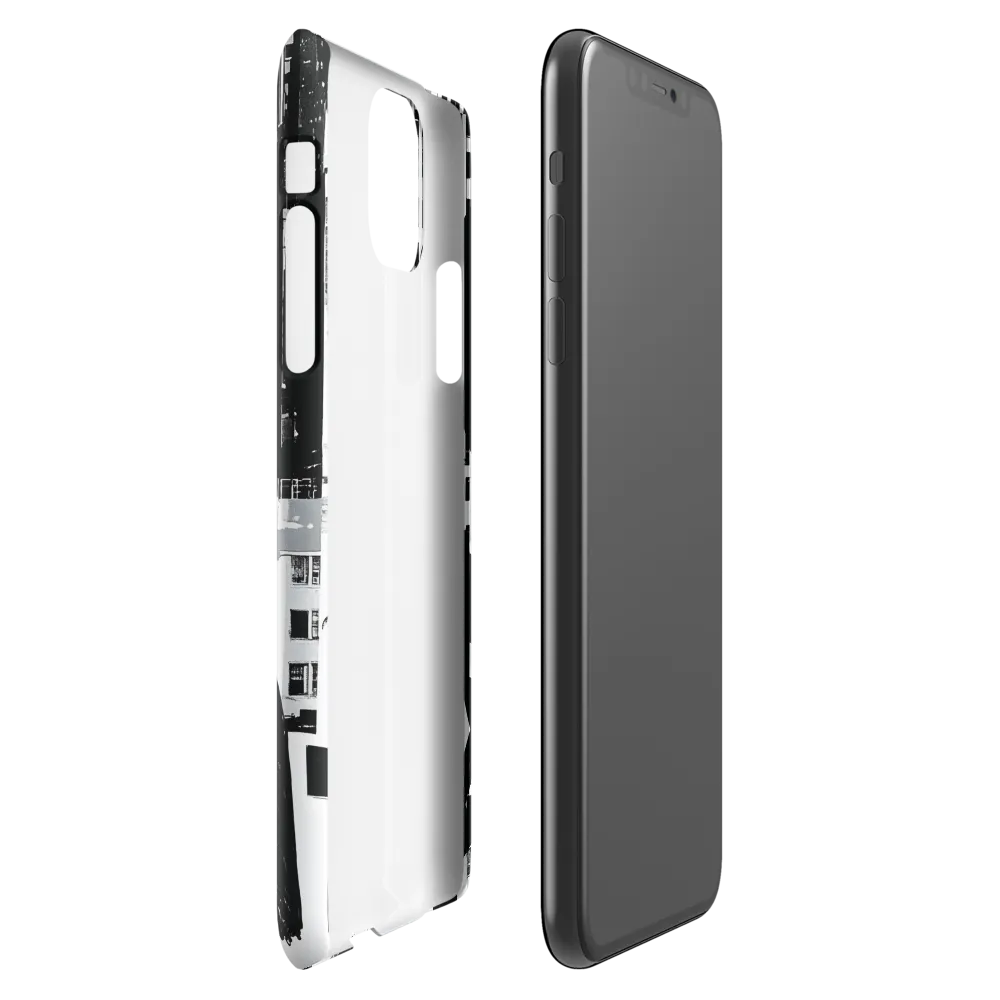 Urban Monochrome: A Contemporary Cityscape | Phone Case |  11 Pro Max | Snap Case | Glossy