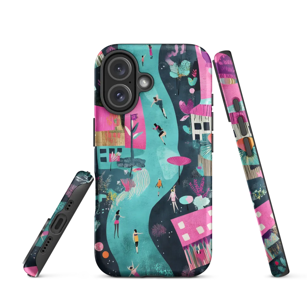 Whimsical Journey Through a Vibrant Landscape | Phone Case |  16 | Tough Case | Matte