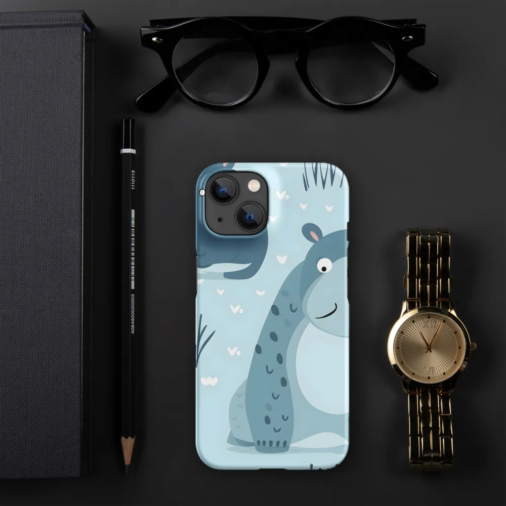 Whimsical Hippo Delight | Phone Case |  14 | Snap Case | Matte