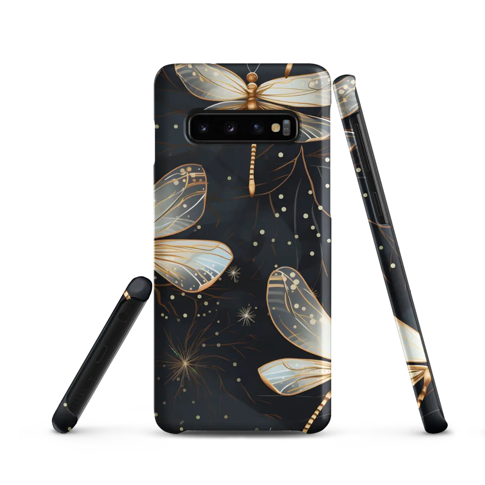 Ethereal Dance: Dragonflies in a Midnight Garden