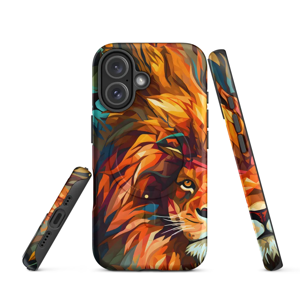 Majestic Gaze: The Polygonal Lion