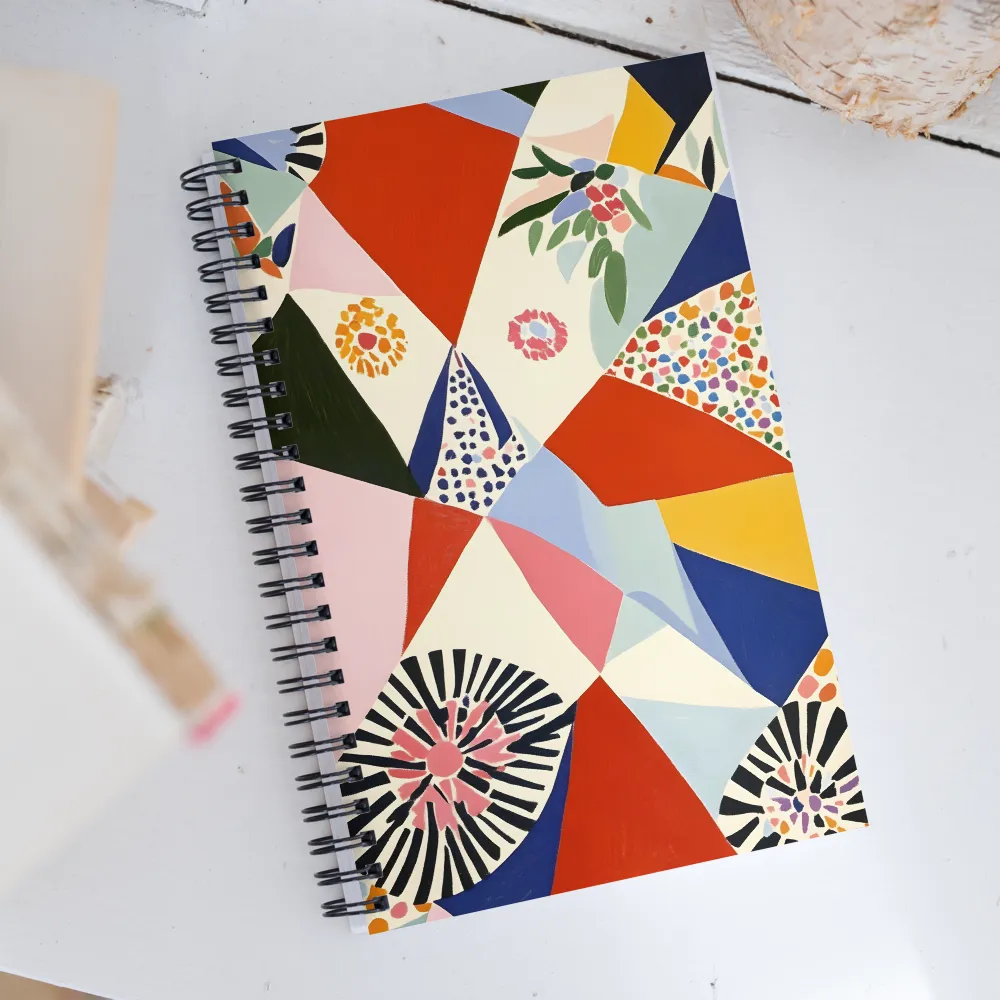 Vibrant Geometric Harmony | Spiral Notebook