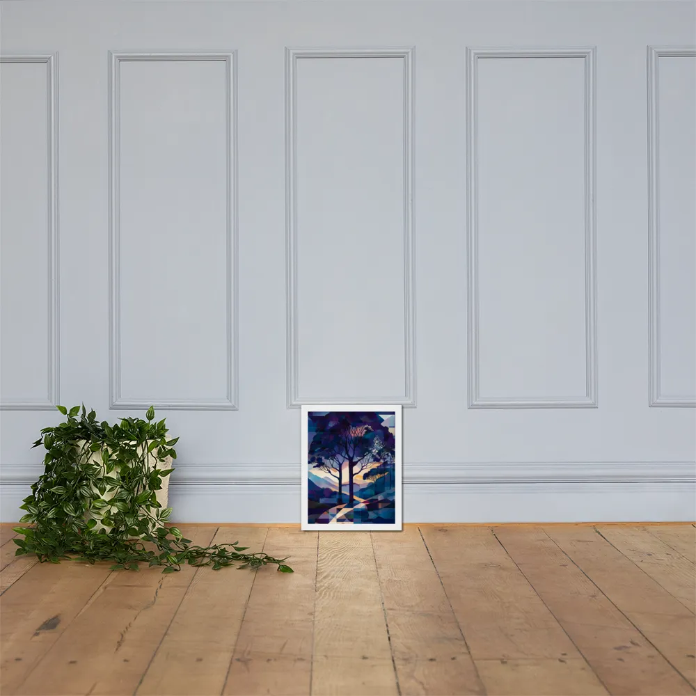 Tranquil Geometry: A Journey Through Color | Poster with White Frame | 11″×14″