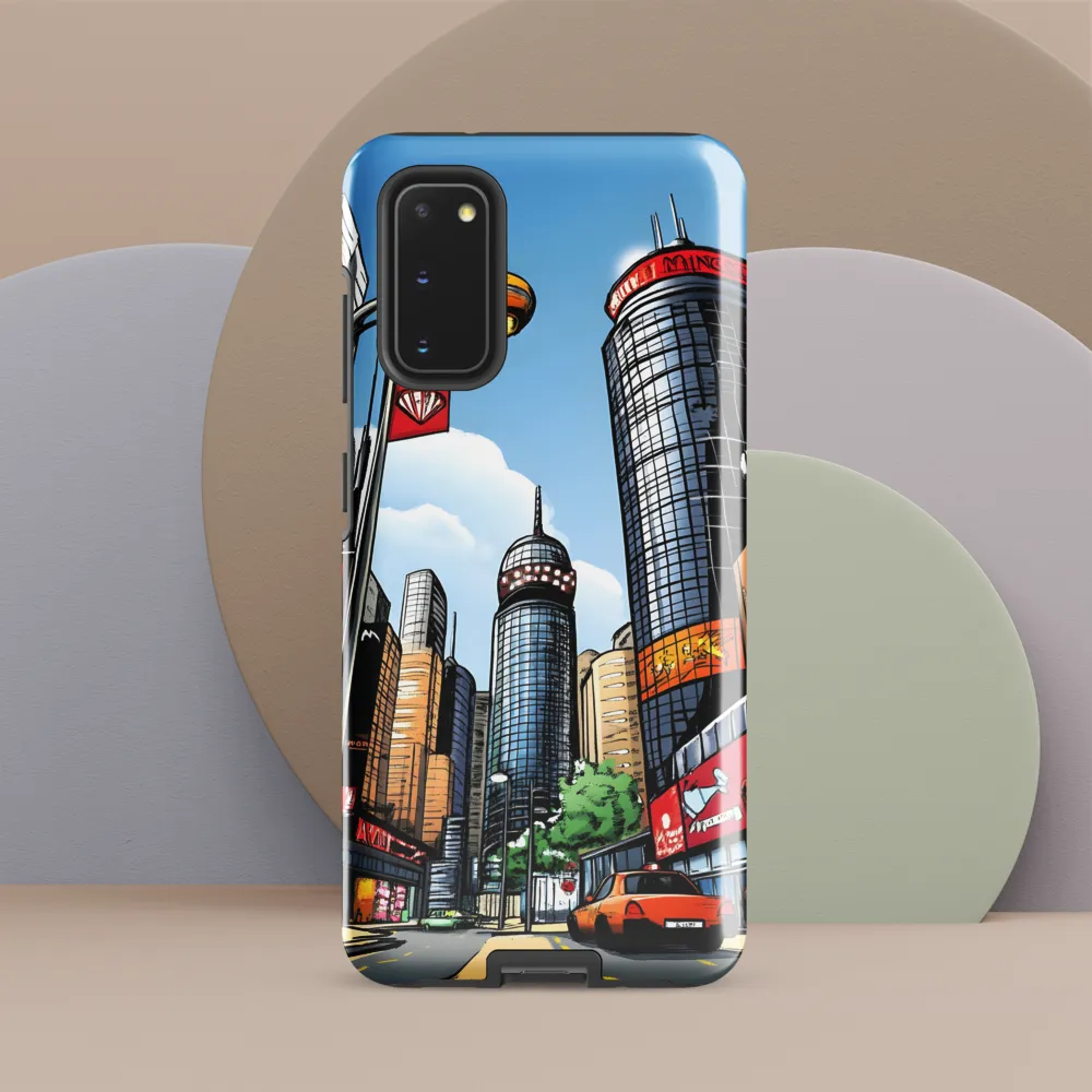 Urban Pulse: A Comic Cityscape | Phone Case |  S20 | Tough Case | Glossy
