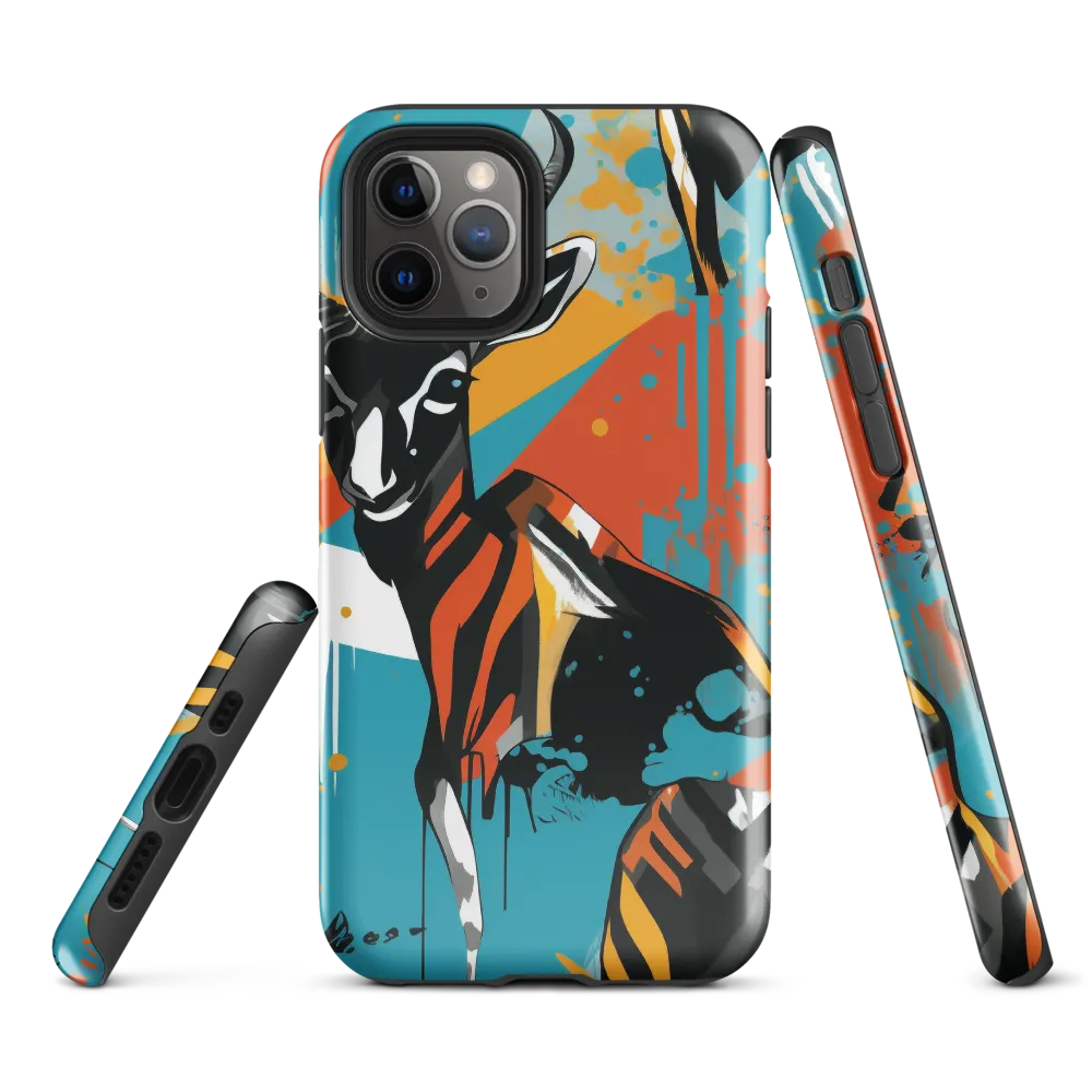 Dynamic Antelope in Vivid Abstract