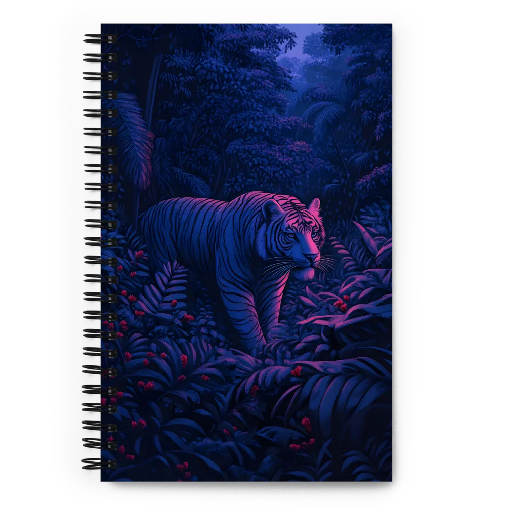 Mystic Prowler: The White Tiger in the Jungle | Spiral Notebook