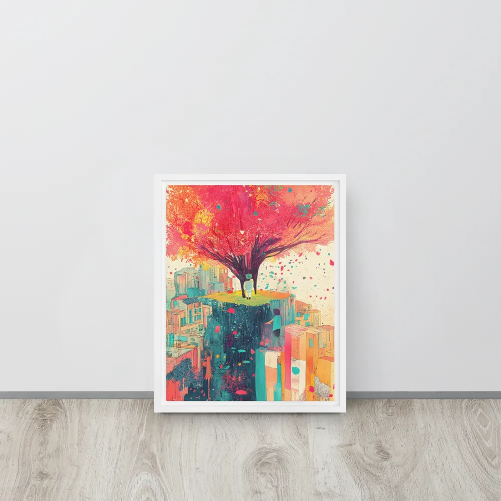 Whispers of Urban Dreams | Canvas with White Frame | 11″×14″