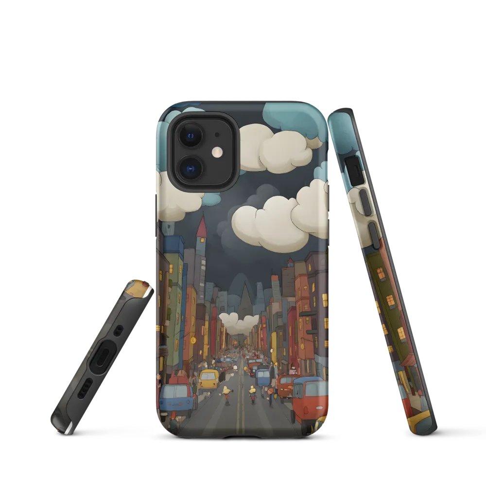 Urban Symphony: A City Awakens at Dusk | Phone Case |  12 mini | Tough Case | Matte