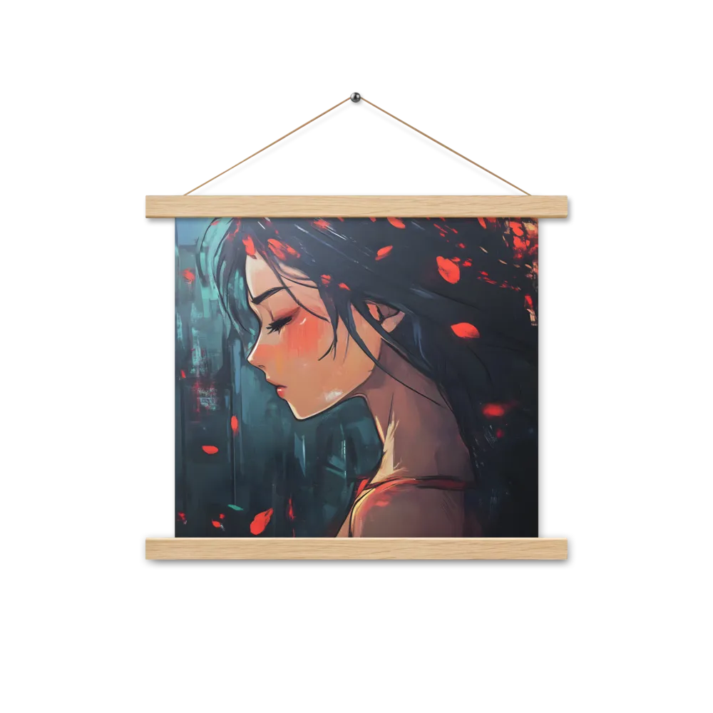 Whispers of Melancholy | Poster With Oak Wood Hanger | 14″×14″