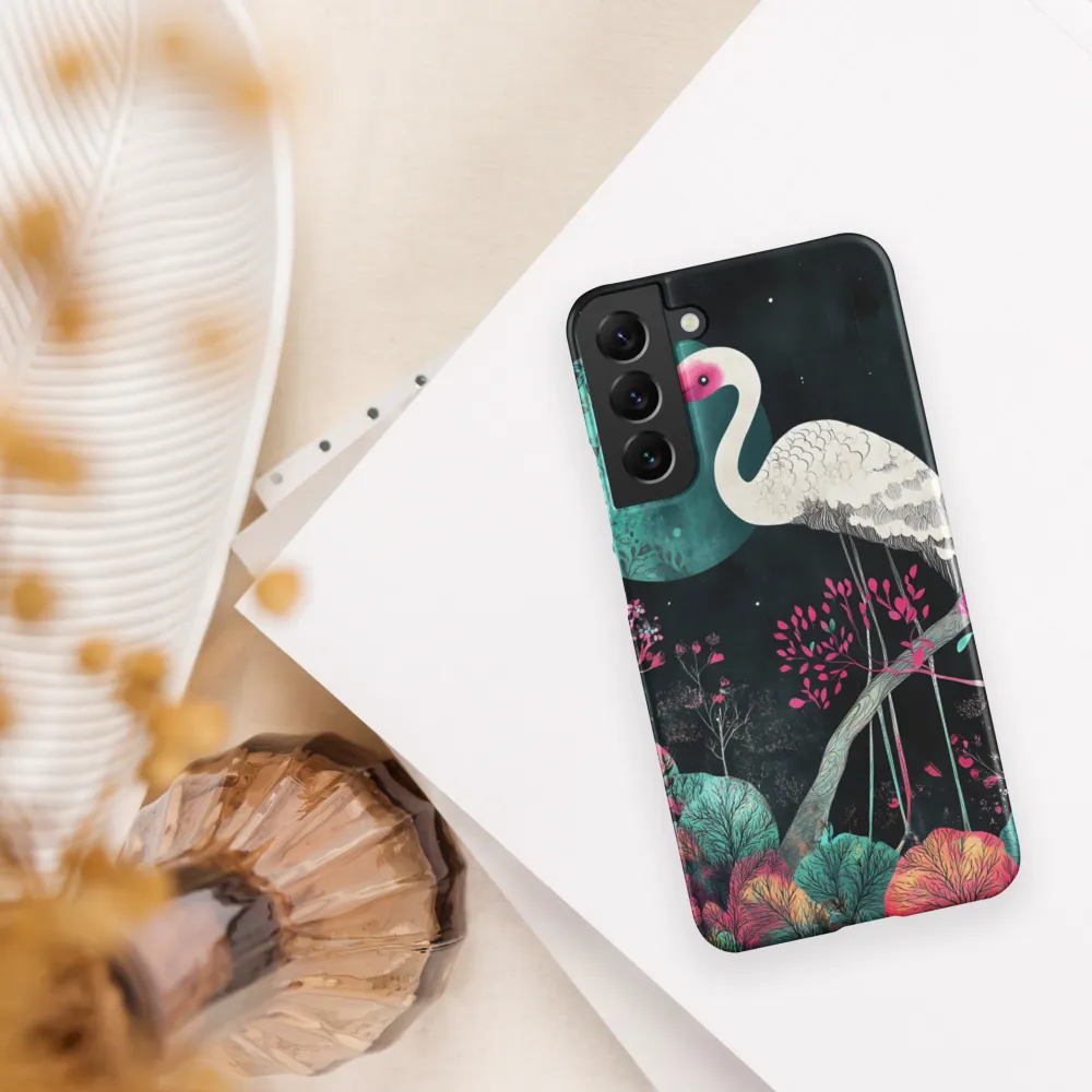 Ethereal Presence: Heron in a Floral Dreamscape