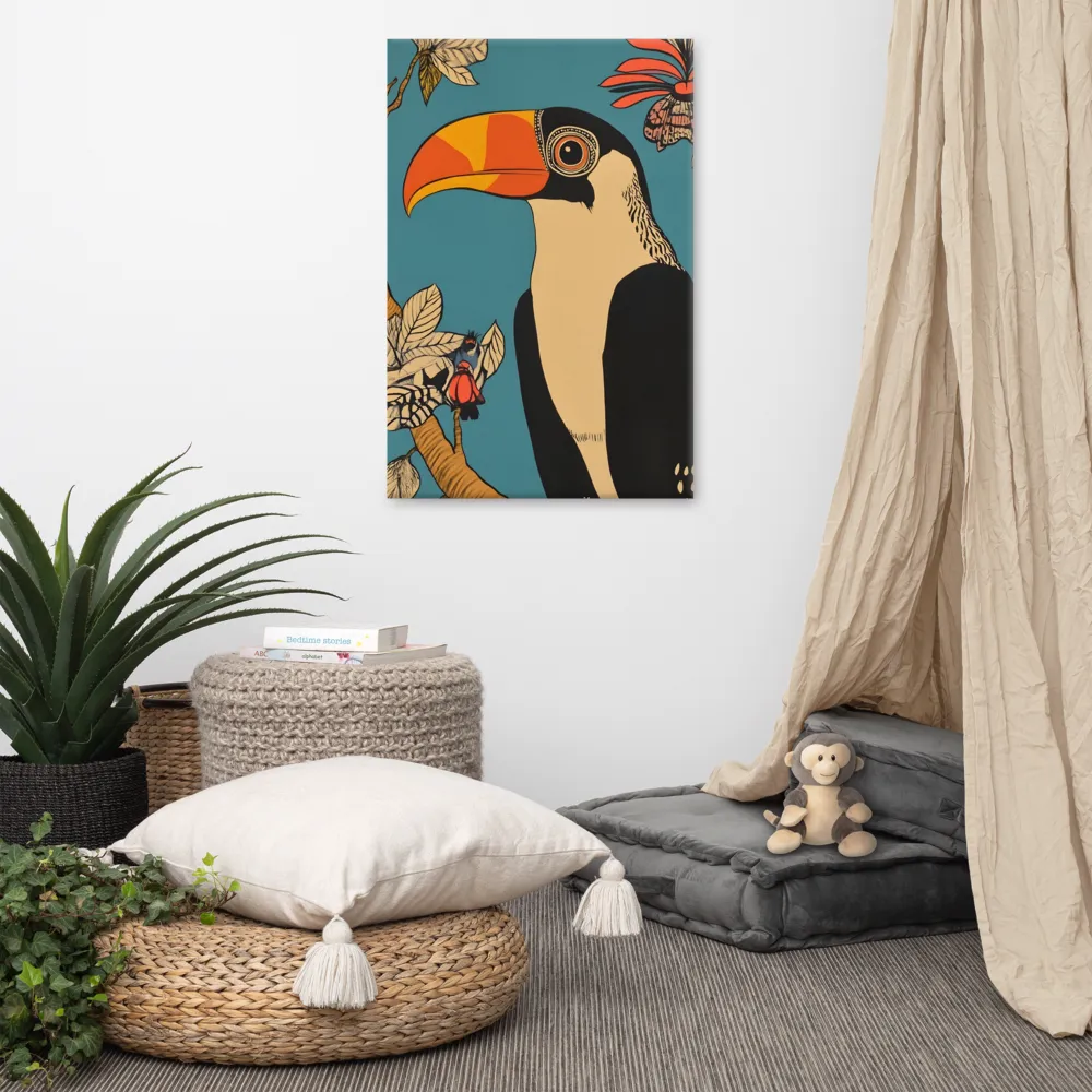 Tropical Majesty: The Toucan at Rest | Canvas | 24″×36″