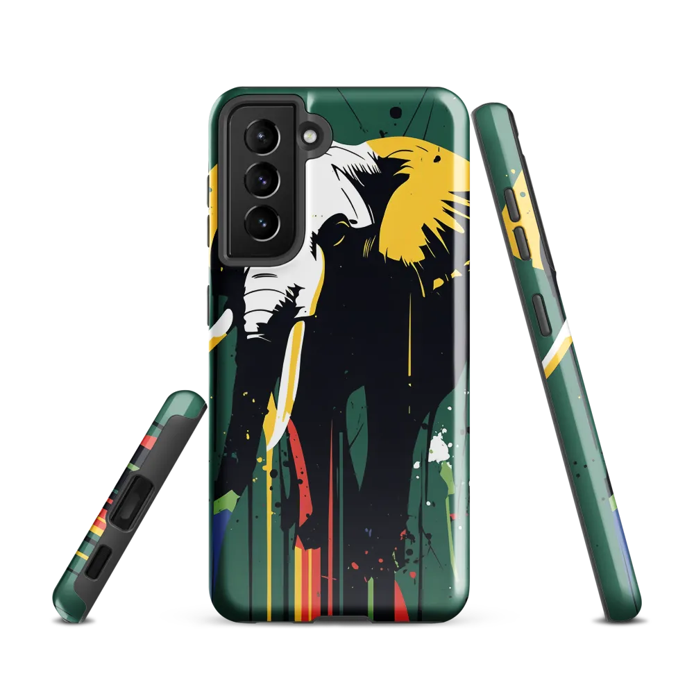 Majestic Minimalism: The Colorful Elephant