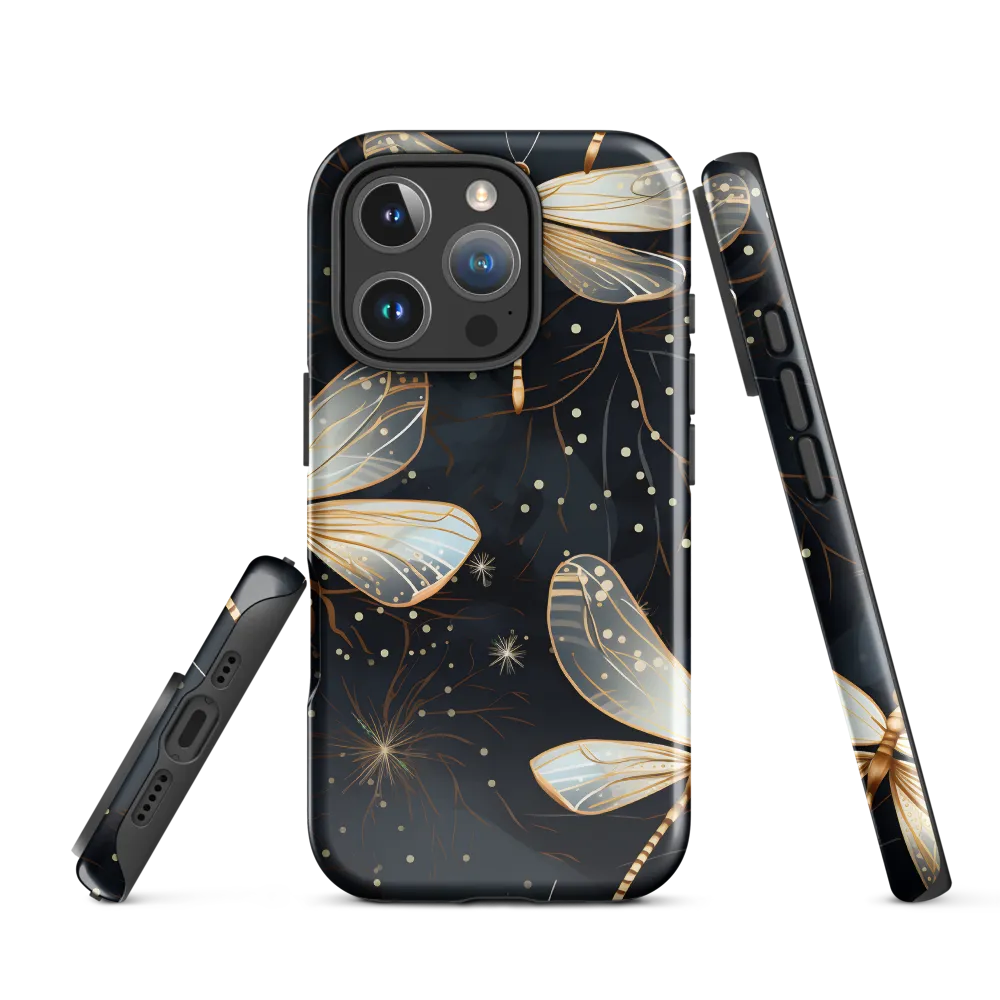Ethereal Dance: Dragonflies in a Midnight Garden
