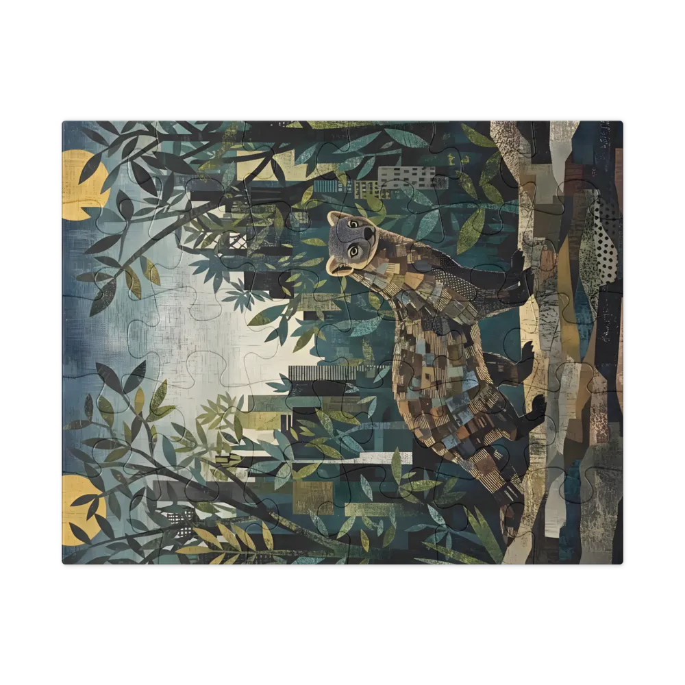 Patchwork Marten 
 Jigsaw Puzzle in Tin Box