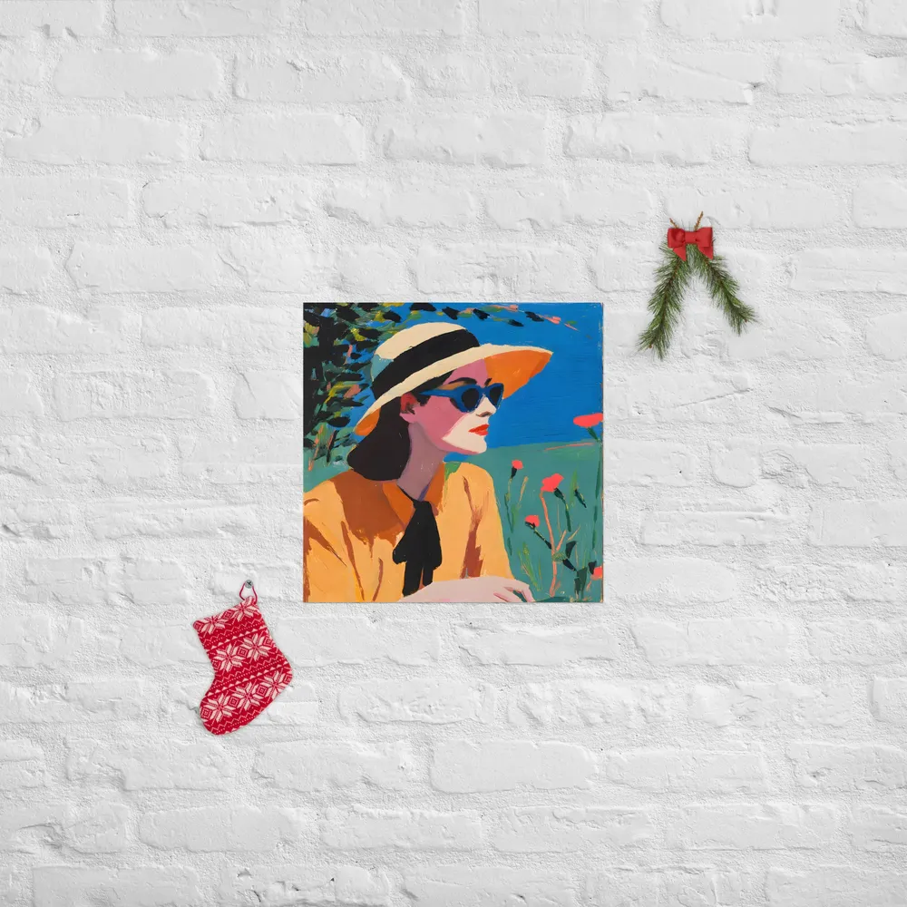 Woman in Sunhat 
 Poster | 18″x 18″