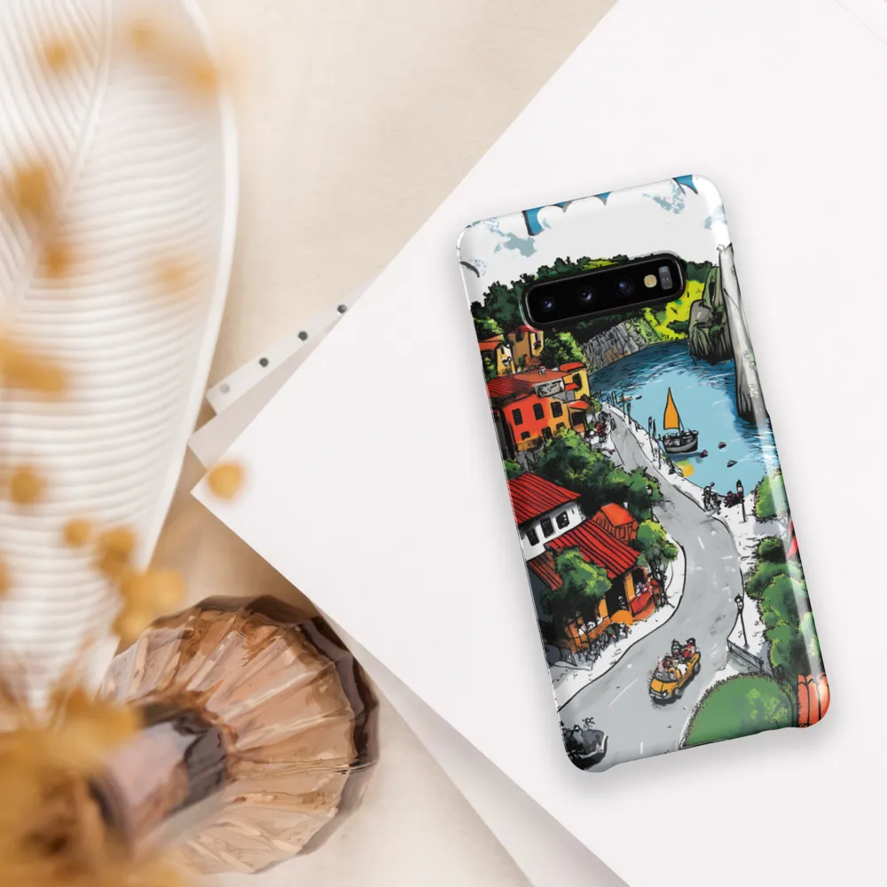 Whimsical Village by the Water | Phone Case |  S10 Plus | Snap Case | Glossy