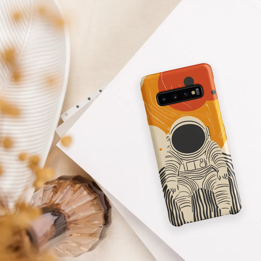 Astronaut in Cosmic Thoughts | Phone Case |  S10 | Snap Case | Matte