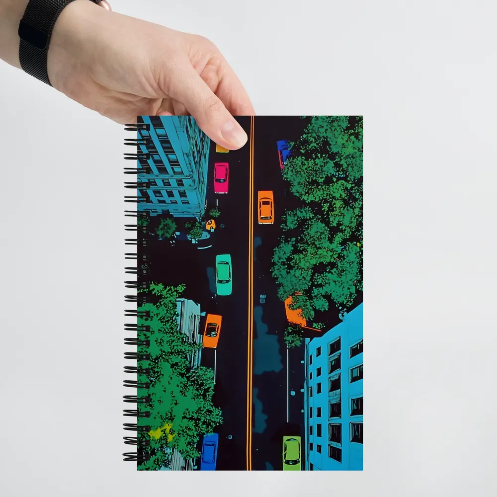 Urban Pulse: A Colorful Intersection | Spiral Notebook