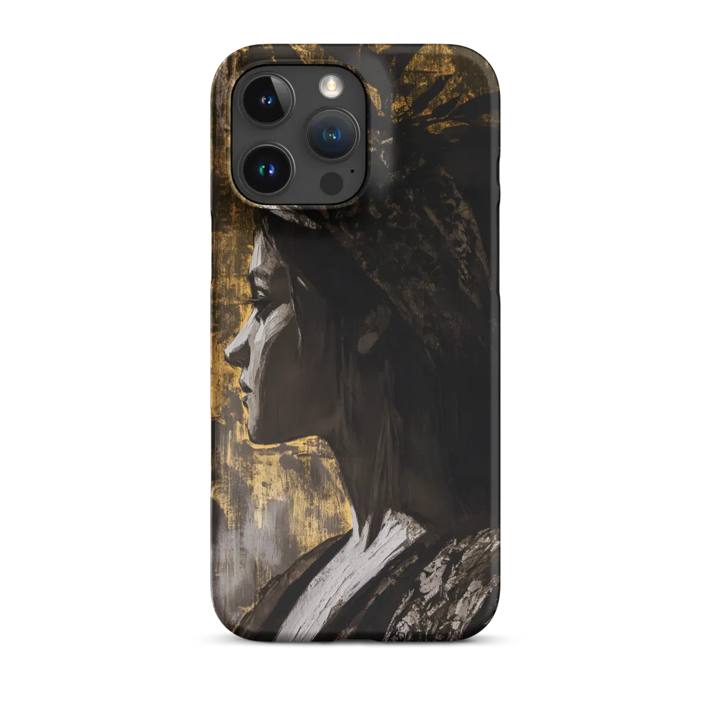 Golden Elegance: A Modern Profile Portrait