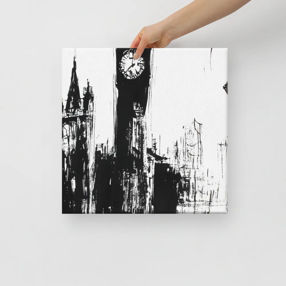 Clock Tower in Motion | Canvas | 16″×16″