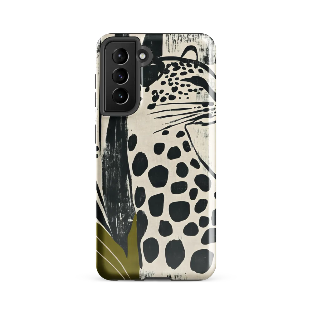 Leopard in Silhouette: A Modern Appeal | Phone Case |  S21 FE | Tough Case | Glossy