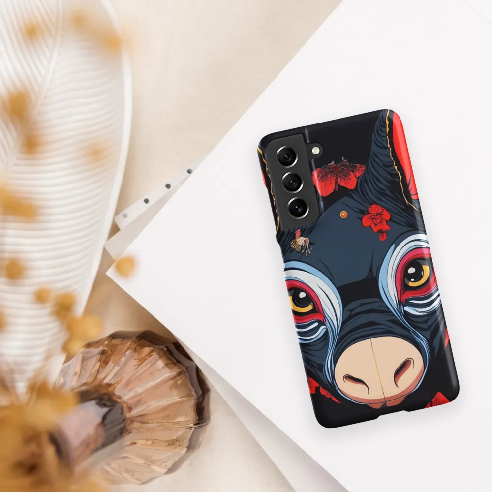 Mystical Bull with Floral Motifs