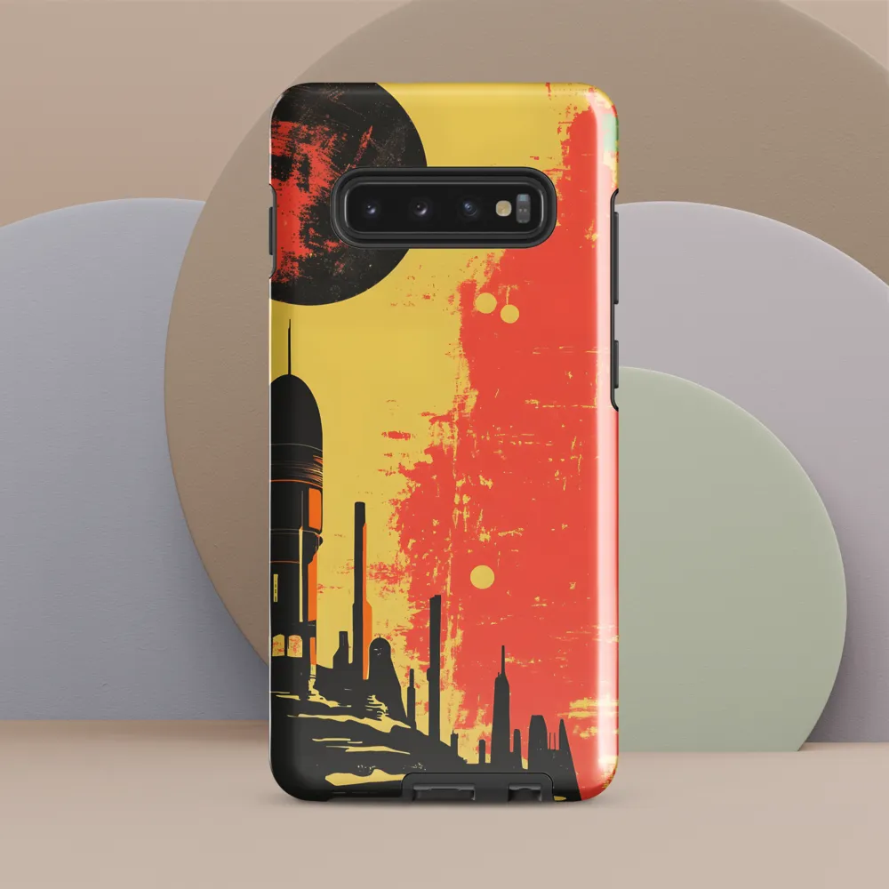 Journey to the Stars: A Retro-Futuristic Landscape | Phone Case |  S10 Plus | Tough Case | Glossy