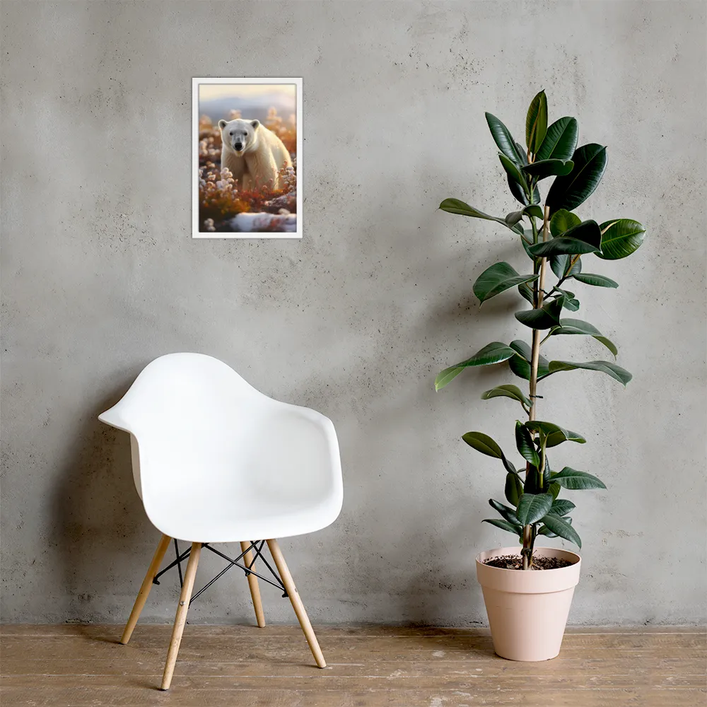 Harmony in the Frozen Wilderness | Poster with White Frame | 12″×18″