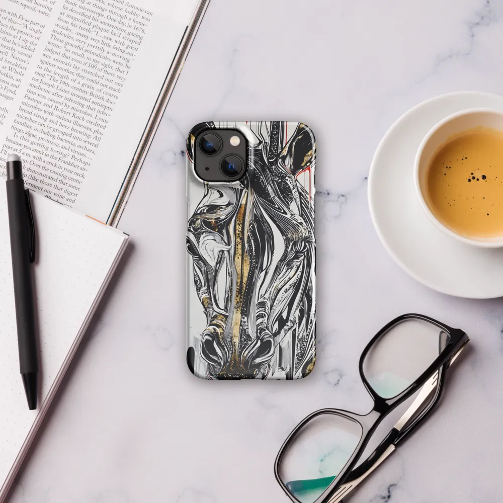Ethereal Majesty: The Abstract Zebra | Phone Case |  13 | Snap Case | Glossy