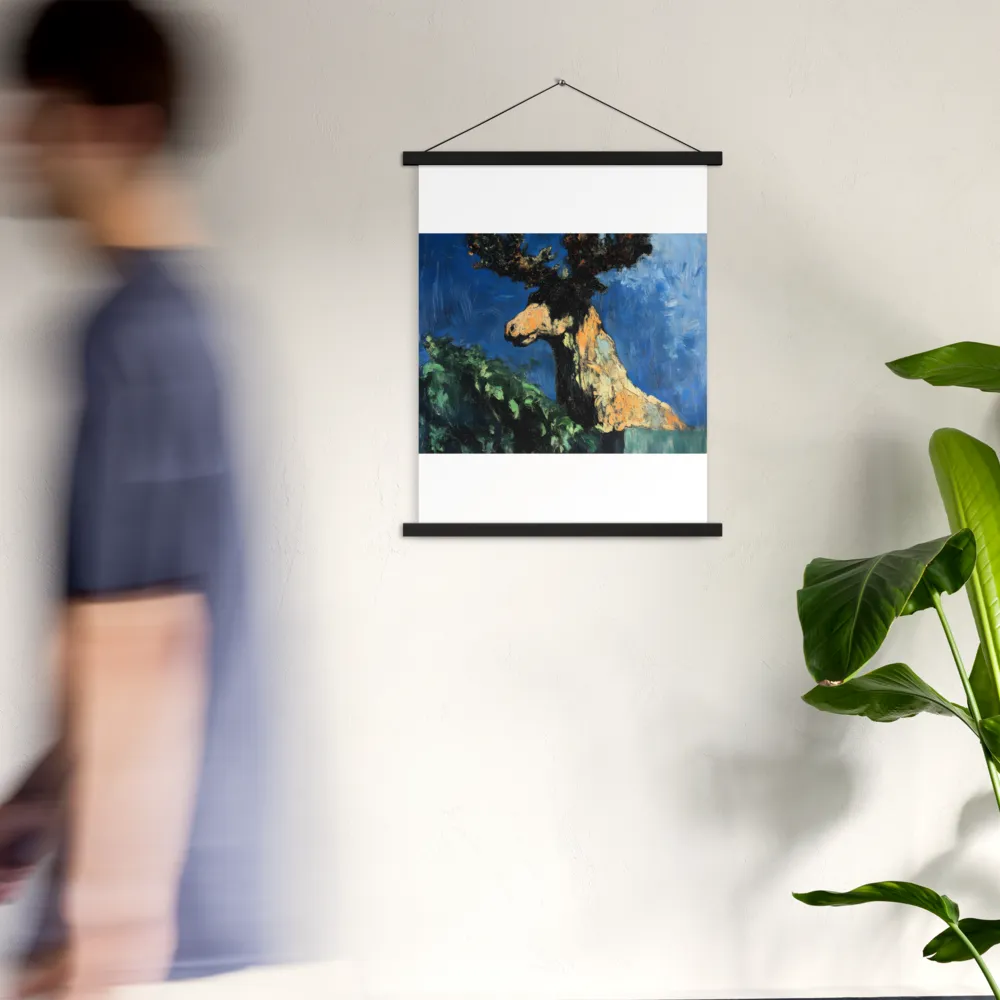 The Majestic Deer in Nature | Poster With Black Wood Hanger | 18″×24″