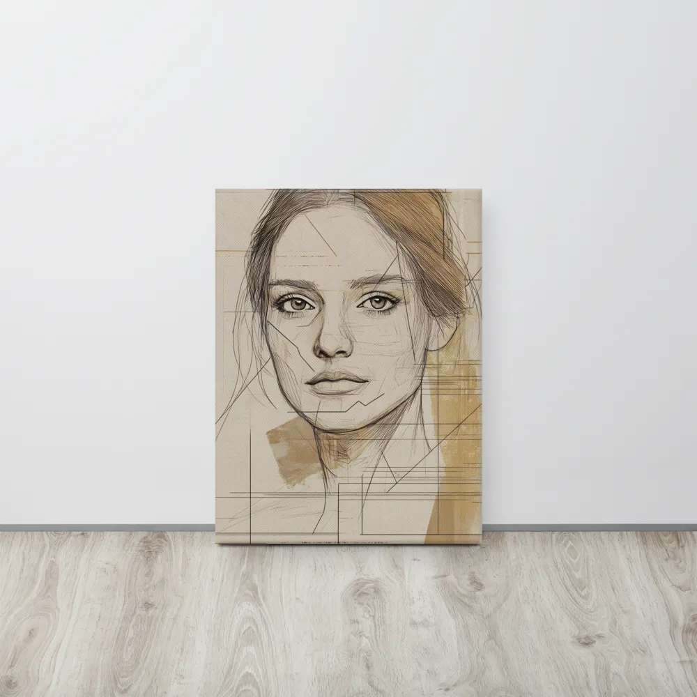 Geometric Elegance: A Modern Portrait | Canvas | 18″×24″