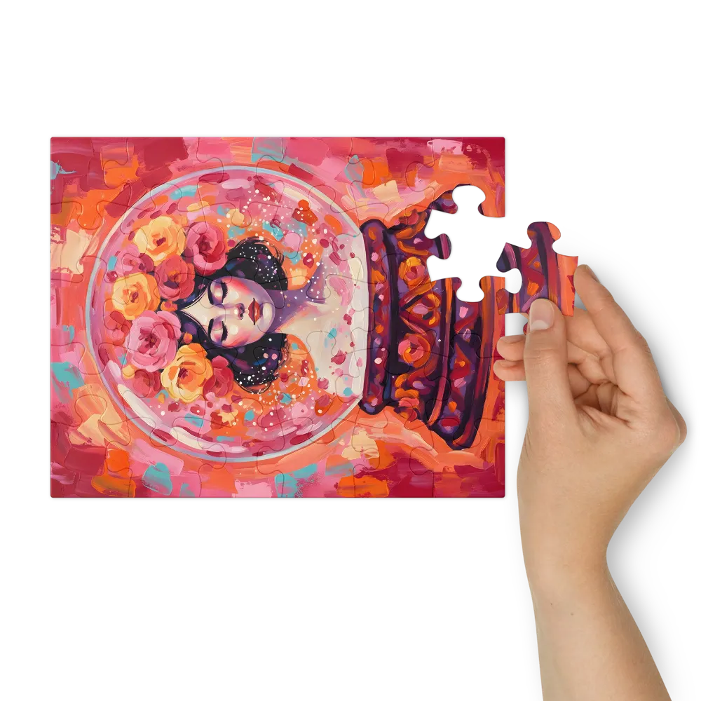 Snow Globe Muse 
 Jigsaw Puzzle in Tin Box