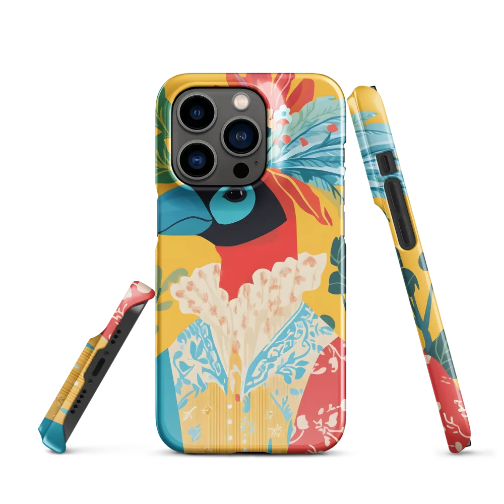 The Regal Parrot: A Celebration of Color | Phone Case |  14 Pro | Snap Case | Glossy